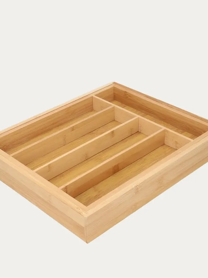 Wkład BAMBOU do szuflady regulowany na sztućce 37x31 cm
