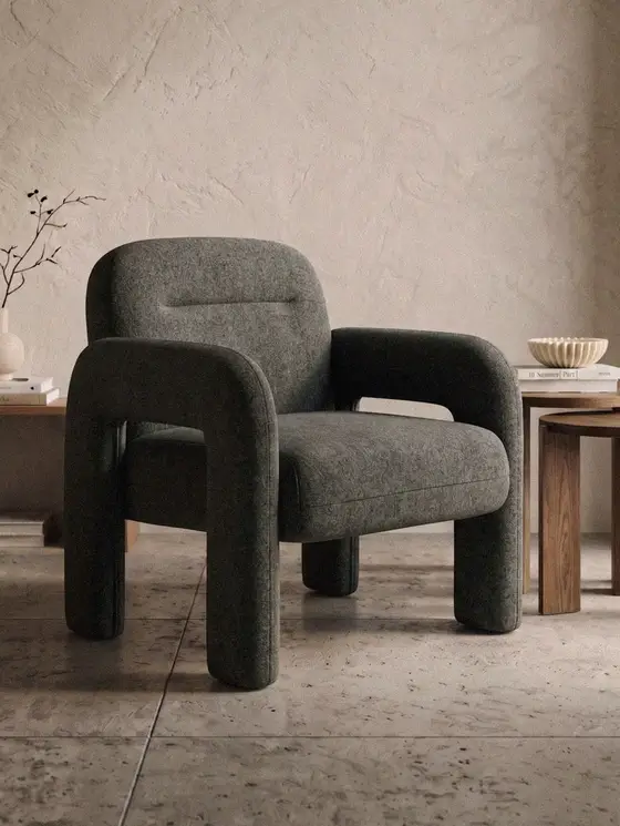 Fotel ALVIRO oliwkowy 78x76x81 cm