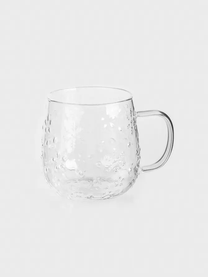 Szklanka ELDA z uchem wzorzysta 0,45 l