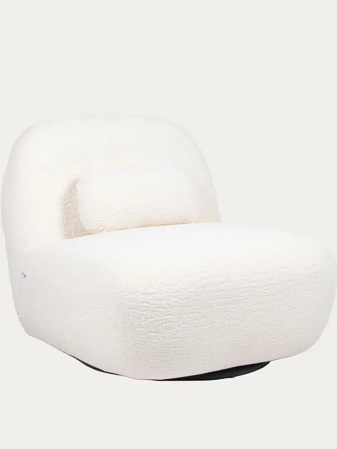 Fotel NORDVIK obrotowy ecru 82x87x74 cm