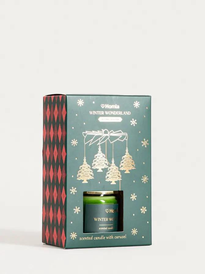 Świeca zapachowa z karuzelą FAIRYTALE Winter Wonderland 70 g