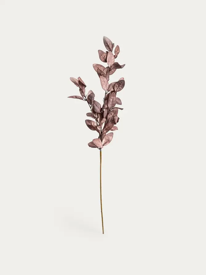 Gałązka sztuczna KAIRO liście magnolii czerwone 82 cm