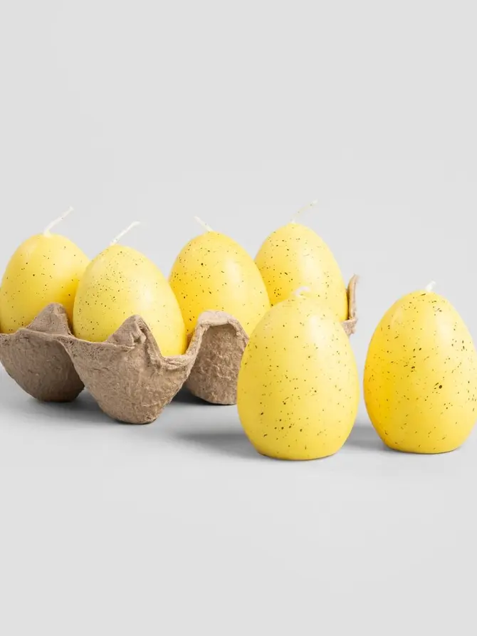 Świeca wielkanocna TRADITIONAL EASTER żółte jajka 6 szt.
