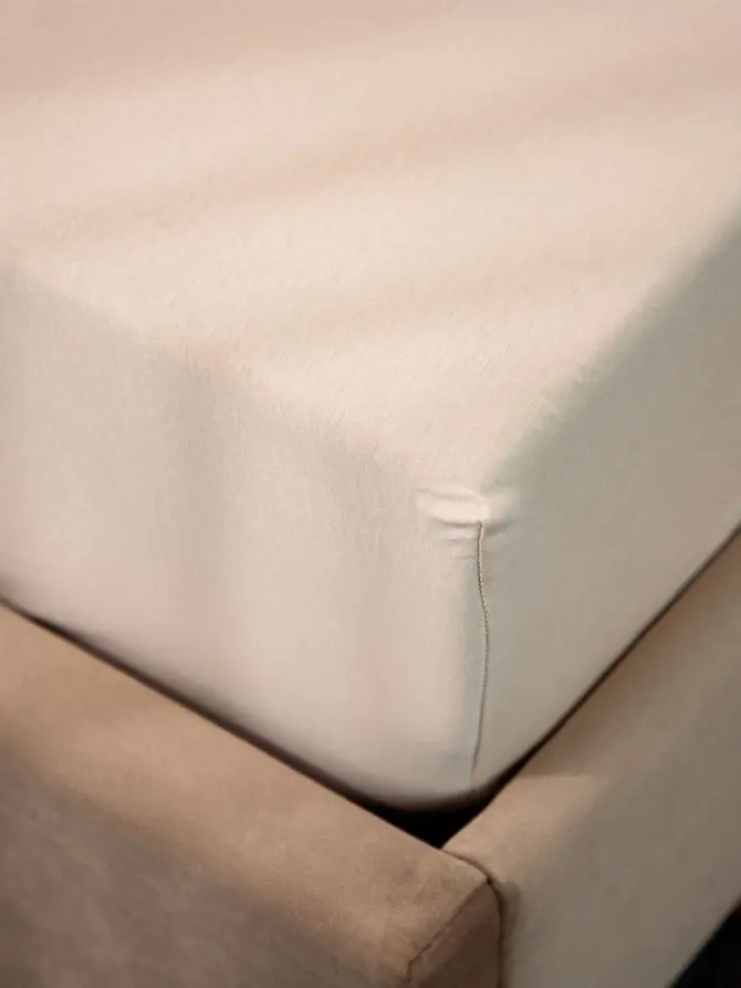 Prześcieradło LAUKO renforce beżowe 90x200 cm