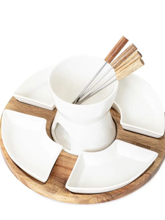 Zestaw do fondue MOOKA z obrotowa podstawką 27x13 cm