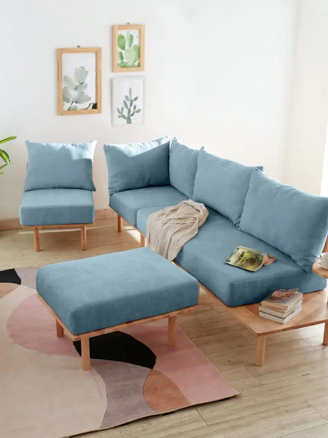 Sofa SERI 2-osobowa niebieska 180x76x75 cm