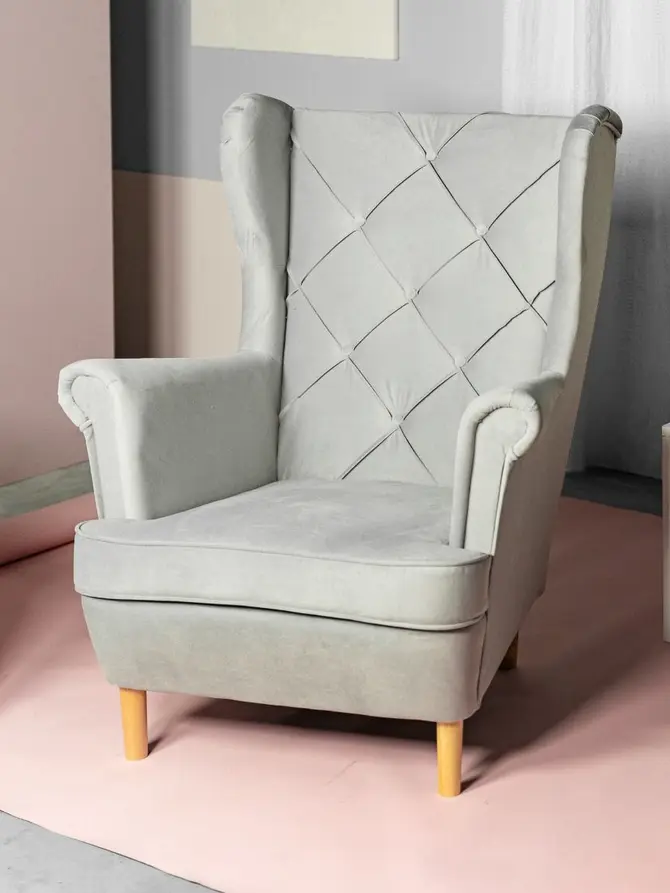 Fotel FOSSBY NEW Fotel szary 87x105x97 cm