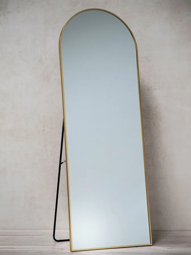Lustro ELORA stojące złote 140x50 cm