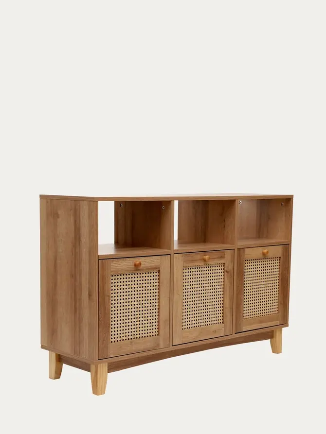 Komoda NOTTO z rattanem 110x35x72 cm