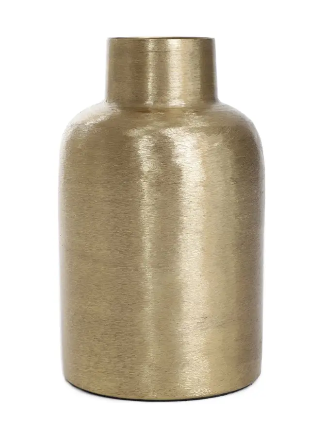 Wazon GIRONA metalowy złoty 10x10x18 cm
