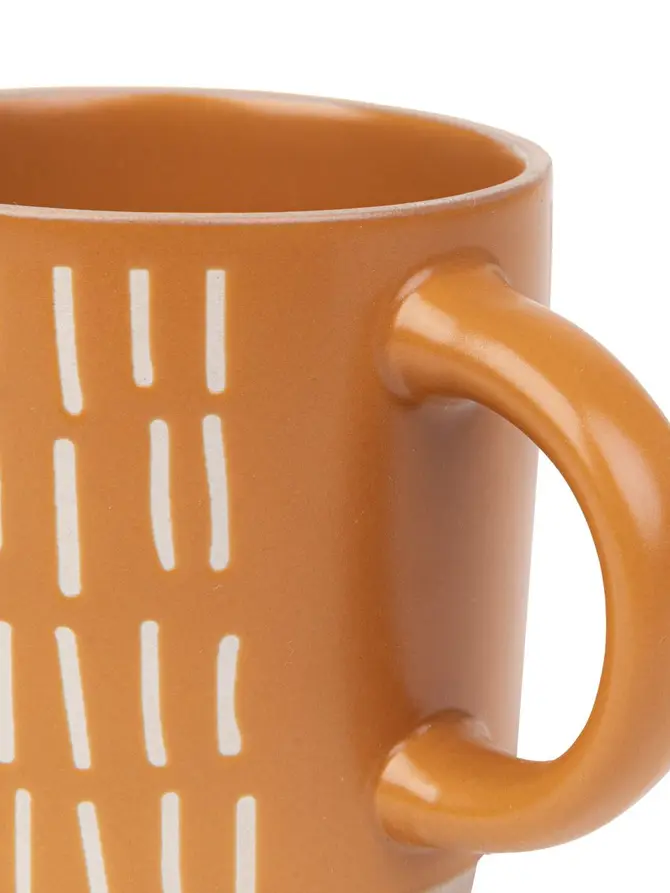 Kubek GRANTI w kreseczki ceglany 0,28 l