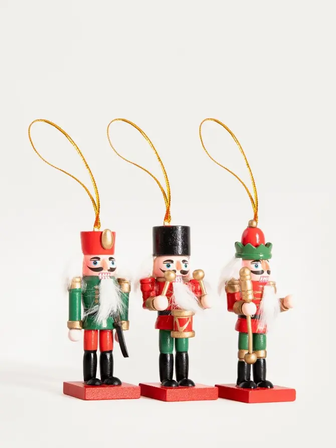 Zestaw zawieszek NUTCRACKER dziadki do orzechów 3 szt.