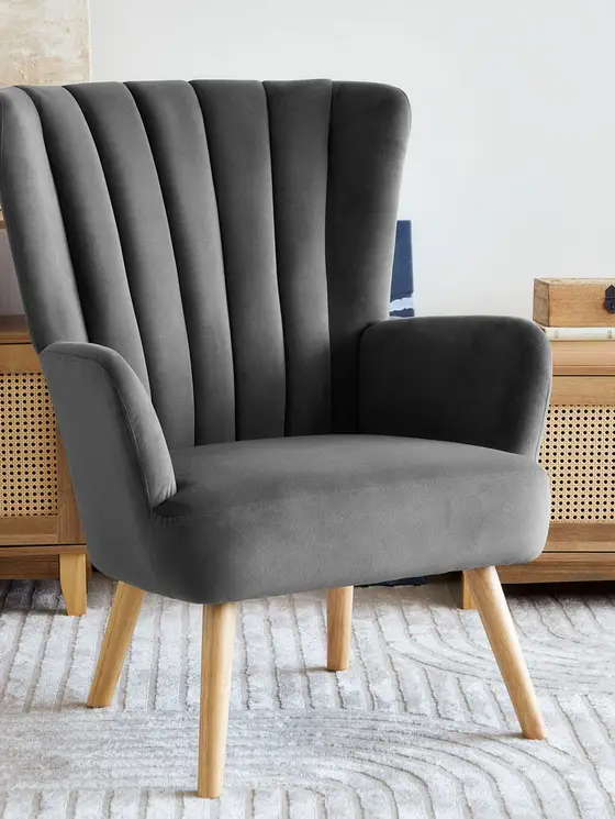 Fotel MILLS szary 75x79x102 cm