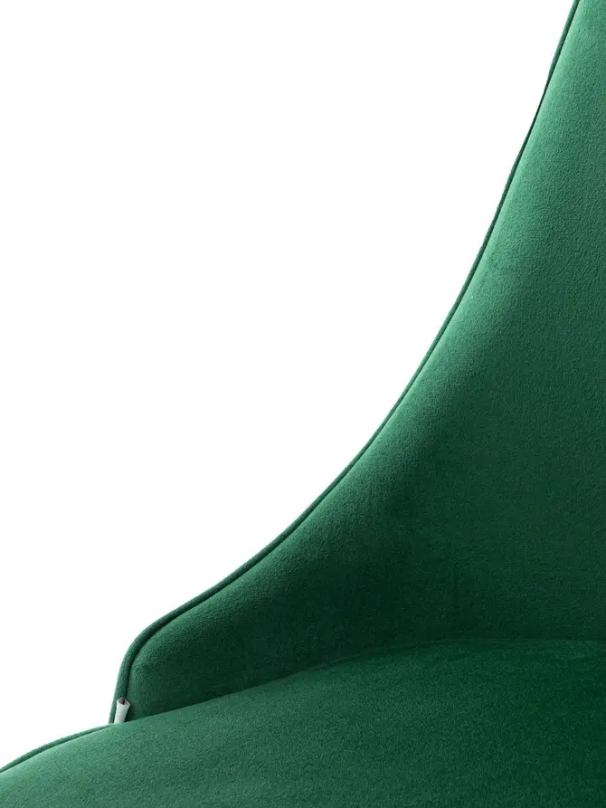 Krzesło LOUIS RIBBON welurowe zielone 46,5x58x88 cm