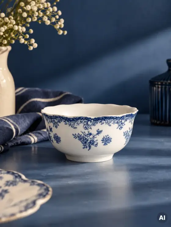 Miska LOURRY porcelanowa granatowa, 0,45 l 14 cm