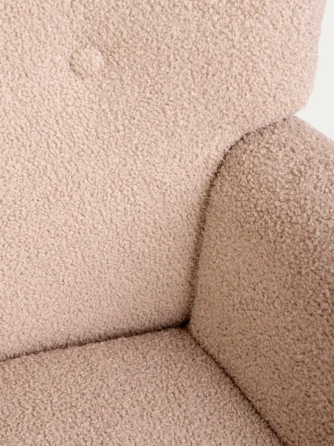 Fotel MOSS TEDDY BOUCLE bujany beżowy w tkaninie TEDDY BOUCLÉ 72x73x92 cm