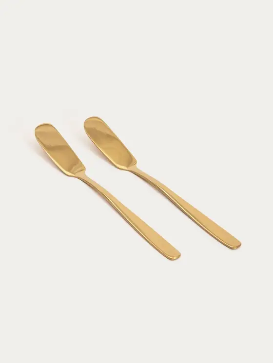 Zestaw nożyków ABELE do masła złotych, 17 cm 2 szt.