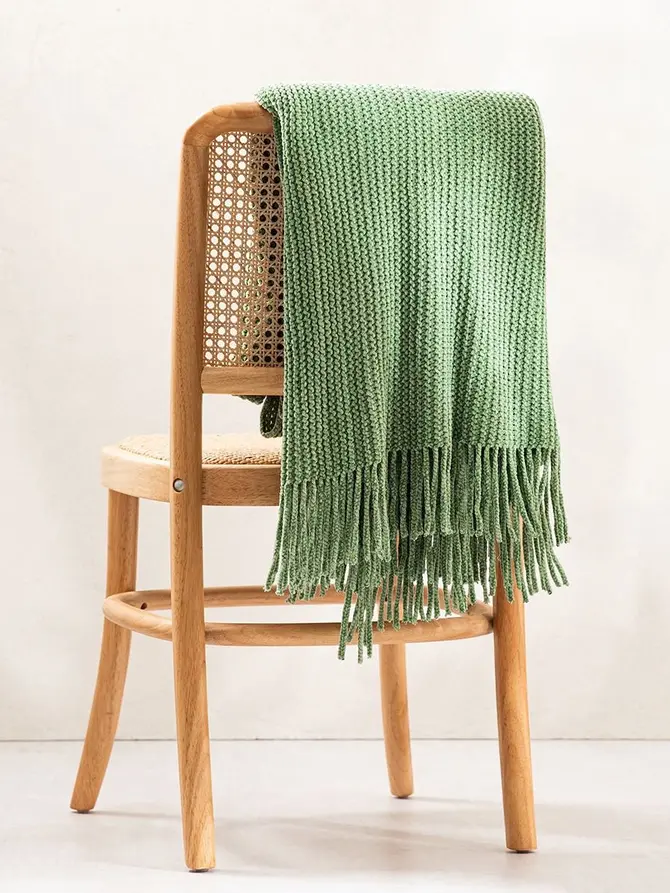 Koc CHENILLE szenilowy pistacjowy 130x170 cm