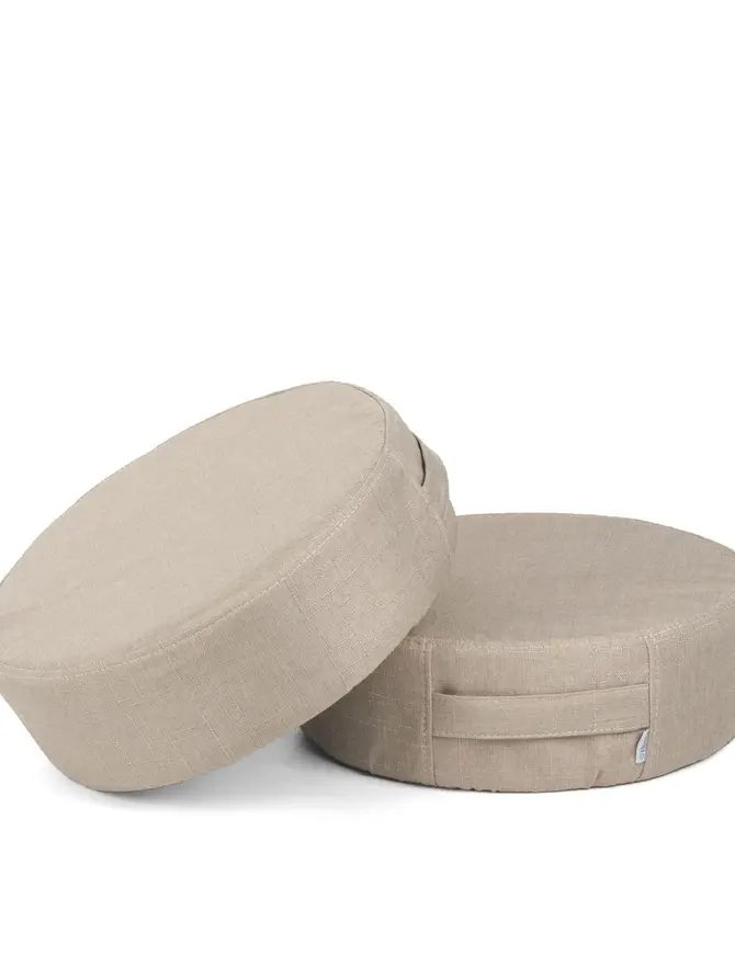 Stolik kawowy NULIA z siedziskami beżowy 55x55x40cm