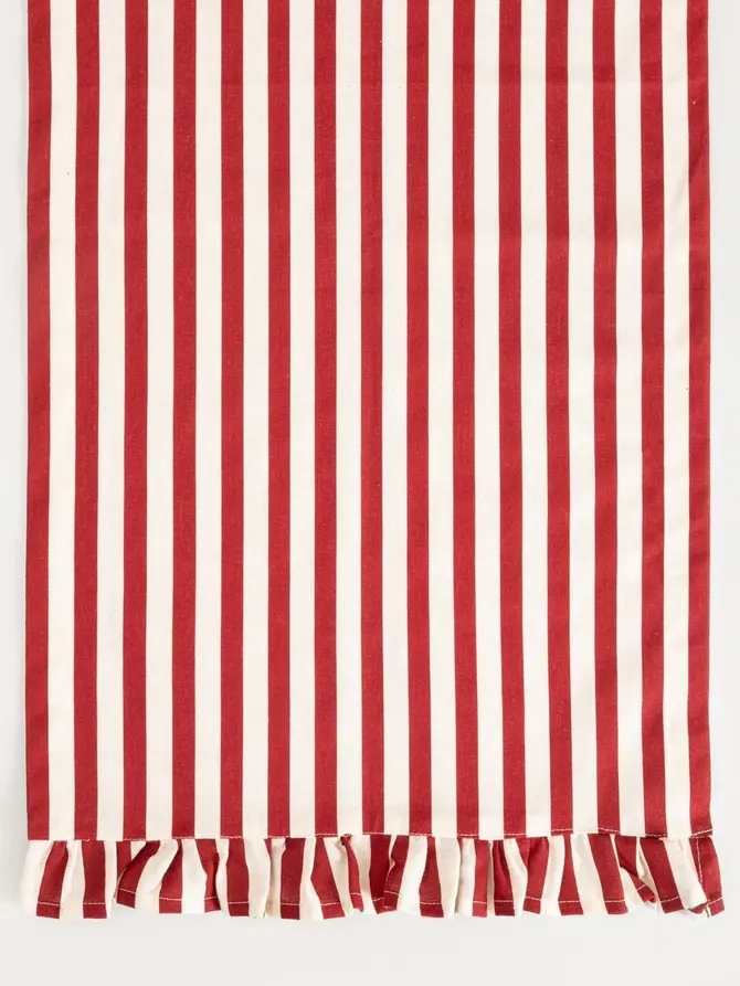 Bieżnik TRUDY bawełniany z falbanką 40x160 cm