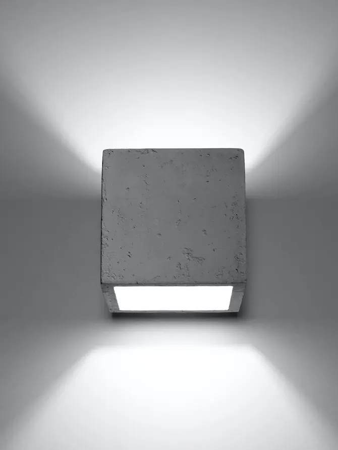 Kinkiet QUAD betonowy 12x10x10 cm