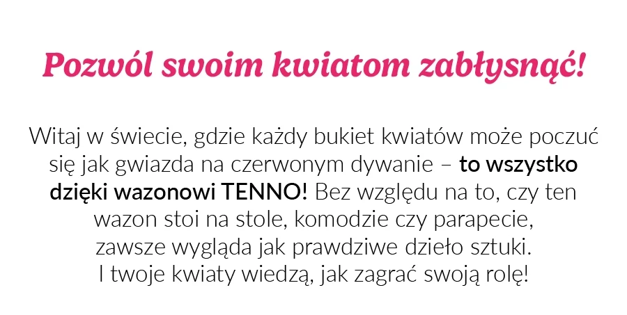 Wazon TENNO szklany granatowy 14,5x14,5x25,5 cm