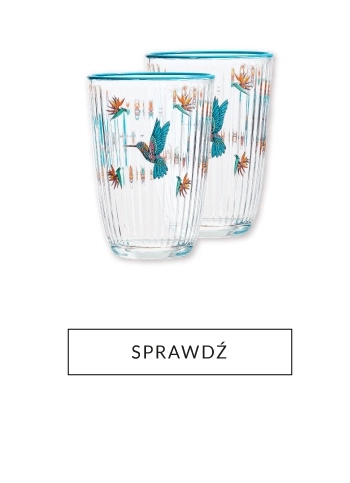 Zestaw szklanek FRIDA KAHLO turkusowych, 2 szt. 0.38