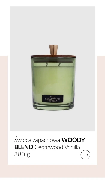 Świeca zapachowa WOODY BLEND Cedarwood Vanilla 380 g