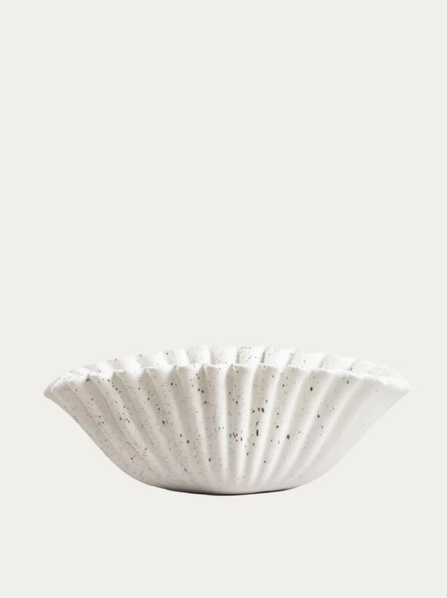 Homla Misa dekoracyjna modern hamptons ceramiczna biala 23x14x8 8 cm
